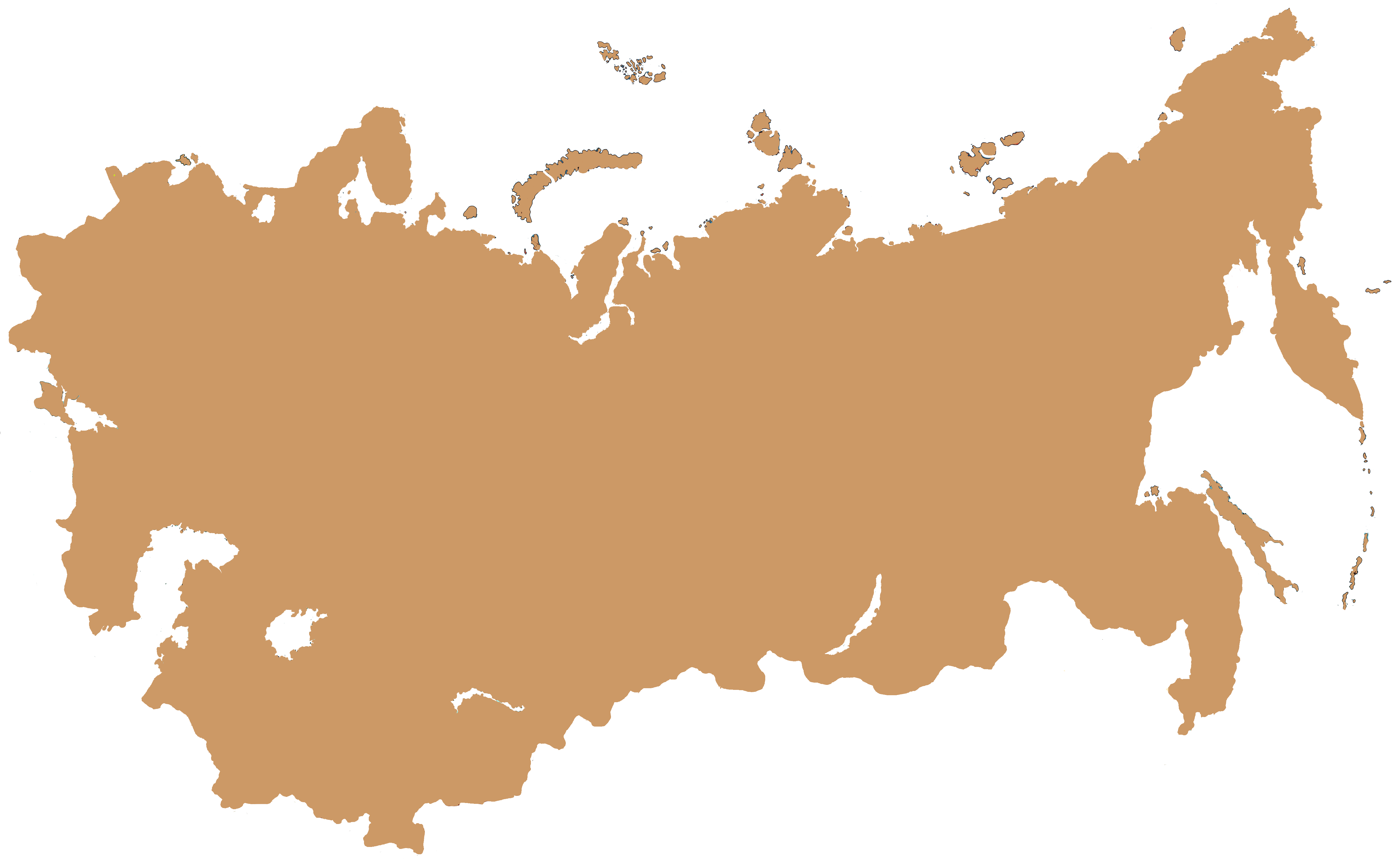 Карта СССР с расположением ВПУ